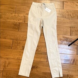 JASON WU Vegan Leather Split Hem Pants NWT
